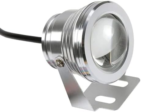 10W Underwater Spotlight - 12-24V Rotation Spotlight, IP68 Waterproof Surface Mounted Pool Lights, Submersible LED Lamps, Outdoor LED Ground Spotlight, For Fish Ponds, Aquariums(Warm white light,A-12V by Unknown