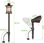 hykolity Low Voltage LED Landscape Kits, 12V-15V Pathway Flood Light Kits - Image 5