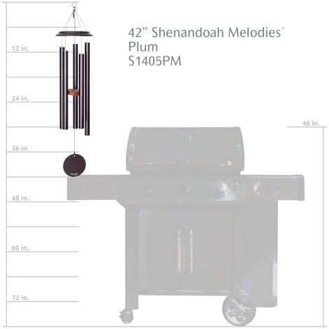 Shenandoah Melodies by Wind River - 42 inch Plum Wind Chime for Patio, Backyard, Garden, and Outdoor décor (Aluminum Chime) Made in the USA - Image 6
