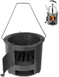 Tabletop Fire Pit, Portable Tabletop Fire Pit with Large Opening, Low Smoke Camping Stove Fueled by Pellets or Wood for Outdoor/Patio.. by Unknown