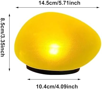 Solar Glass Garden Pebbles Outdoor, Pebble Shape Decorative Rock Lights Waterproof Solar, Glowing Cobblestone Stones for Outdoor Landscape Lighting, for Pathway, Yard Decor (Green) - Image 3