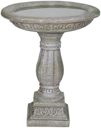 SKYFIRE 20”Dia.X 23.8”Tall Outdoor Birdbath with Pedestal - Modern Garden Birdbaths Outdoor Decor for Bird Spa & Birdfeeder, Floor Bird Baths for Garden Patio, Yard, Lawn - Image 4