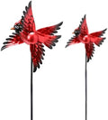 MUMTOP Cardinal Wind Spinner Outdoor, 2 Pack Metal Red Bird Garden Windmill by MUMTOP