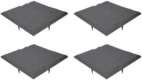 Resin Stepping Stones 4 Pack, 15.5 Inch, with Ground Stakes (Gray) - Image 4