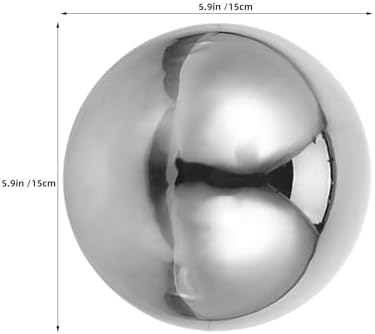 Happyyami Polished Stainless Steel Gazing Globe Mirror Ball for Garden - Image 2