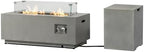 42" Outdoor Propane Fire Pit Table for Patio - 50,000 BTU Rectangular Gas Firepit Table, Grey Commercial-Grade Fireplace with Wind Guard by Senjoys