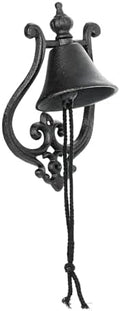 Sungmor Cast Iron Wall Bell, Vintage Rustic Dinner Bell with Rope by Sungmor