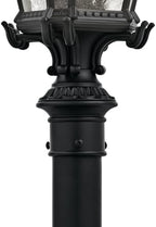 Kichler Tournai Outdoor Post Light, Textured Black, 27" - Image 4