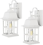 TOBUSA 2-Pack Outdoor Wall Lanterns, 100% Aluminium White Outside Light Fixtures, Waterproof &Anti-Rust Exterior Wall Lanterns Front Porch Lights for House Garage Doorway, Bulbs Not Included by TOBUSA
