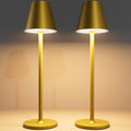 Timjorman 2-Pack Cordless Table Lamps - 5000mAh Rechargeable Battery Operated Desk Lamp, 3-Level Dimmable LED Night Light for Bedroom, Dining, Restaurant - Metal Design (Bronze 2PACK) by Timjorman