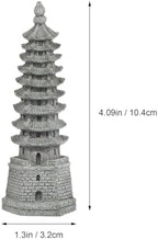 Yardwe 4 Pcs Mini Pagoda Ornaments, Miniature Pagoda Statue Chinese Zen Pagoda Figurine for Garden, Office Home Desktop Decoration - Image 3