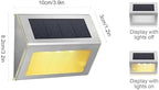 Solar Led Step Lights - Waterproof Stainless Steel Outdoor Deck Lights for Stairs, Pathways, and Fences - Bright, and Easy to Install B (Warm Light) 2 PCS - Image 2