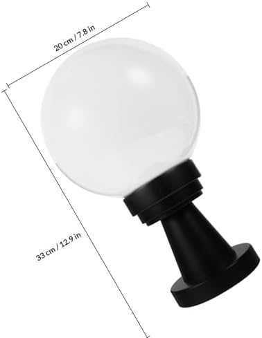 Gatuida Xmas Post Light Fixture for Fence, E27 PC White Outdoor Garden - Image 2