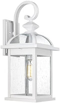 Darkaway Outdoor Lights Fixtures Wall Mount, Large 22inch Outdoor Wall Sconce Lights with Seeded Glass Waterproof Outside Exterior Lights Fixture for House Front Porch Patio （Large, White） by Darkaway