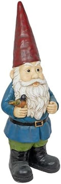Alpine Corporation ZKD100 Jumbo Size Gnome with Bird Decor, Whimsical Gnome Statue for Patio & Garden, 48" H, Multicolor by Unknown