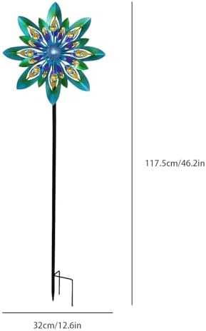 WENYLE Wind Spinners Outdoor Metal Large Wind Sculptures& Spinners Yard Art Outdoor Garden Decor - Image 2