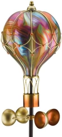 Regal Art & Gift Swirl Balloon Solar Spinner Stake, Metal Kinetic Outdoor - Image 7