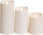 Luminara Outdoor Flameless Candle: Plastic Finish, Unscented Moving Flame Candle with Timer (5" Ivory) - Image 3