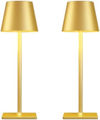 Yogaret Gold Rechargeable Cordless Table Lamp, Battery Operated, 2 Pack by YogaretCeilingLight