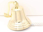 Solid Brass Wall Mounted Ship Hanging Bell for Reception, School, Outdoor,Indoor, Dinner & Chruch - 7 Inch by The Metal Magician by The+Metal+Magician