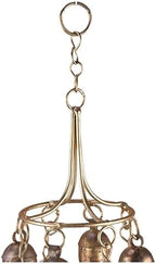 Rustic Wind Chimes for Outside – Handcrafted Tiered Bell Chandelier Chime with Deep Tone – 16” Copper Coated Bronze Finish Metal Wind Chime for Garden Decor, Porch, Yard, Patio,Outdoor Decoration - Image 5