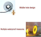 Recessed Underwater Lights - Ring Fountain RGB Light, 12V Low Voltage Middle Hole Pond Lighting, IP68 Waterproof Submersible Fountain Spotlight, For Underwater Landscape Decorative(Red Light,24W(12v)) - Image 4