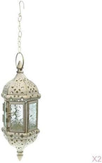 Moroccan Style Glass Tea Lantern Candle Holder Set, Vintage Hanging Candleholder for Home Wedding Coffee Shop Decor - Exquisite and Elegant, for Creating Warm and - Image 2