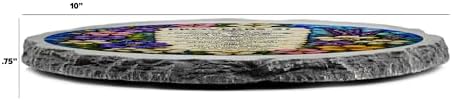 Magnolia Garden 10-Inch Proverbs 31 Bible Verse - Faux Stained Glass Religious Garden Stone, Weather-Resistant Resin Pathway Accent, Inspirational Christian Floral Outdoor Yard Decor & Walkway Plaque - Image 2