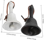 2pcs Cast Iron Handheld Bell Vintage Hand Shaking Bell Xmas - Image 2