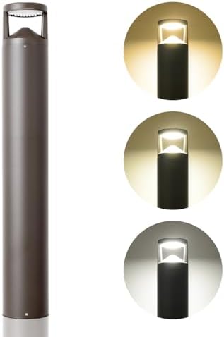 LED Bollard Landscape Light 24W 42Inch Outdoor Modern Pathway lighting by OstekLedLighting