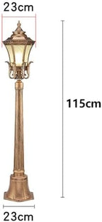 Outdoor Pathway Lights Rustic Bronze Landscape Path Lamp Outdoor Waterproof Bollard Lighting Aluminum Outside Housing Post Pole Lamps Hardwired Lawn Floor Lantern Pole Pi,2 Packs-115CM - Image 7