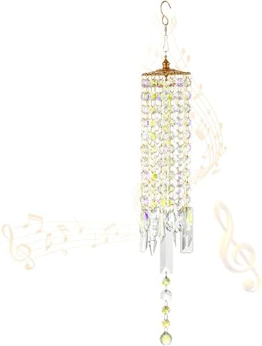 Crystal Wind Chimes Rainbow Suncatcher for Window, Garden, Patio Decor by CAIYUCWC