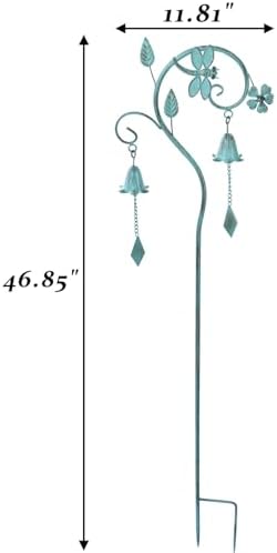 Dragonfly Metal Garden Art,Decorative Garden Stake with Bells for Outside - Image 3