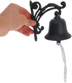 SUPVOX Rustic Green Hanging Bell 110x80x130mm Cast Iron Wall Doorbell Manually Shaking Decorative Pendant for Home Yard School Church Outdoor Indoor Use - Image 3