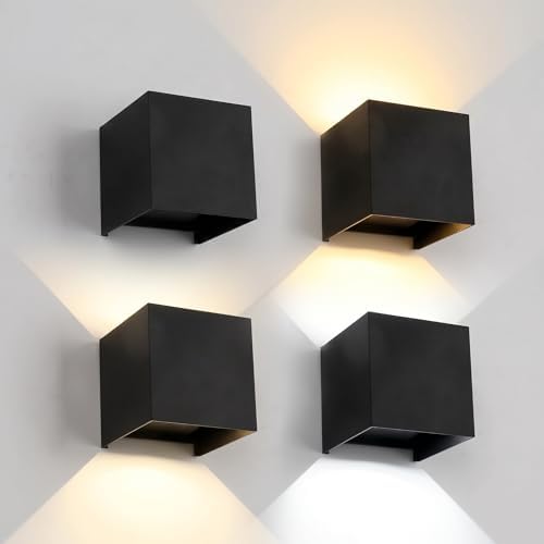 Outdoor Wall Lights 3CCT Adjustable, Up and Down Wall Sconce 4 Pack by Unknown