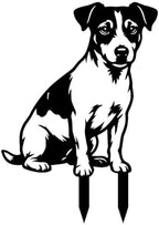 Dog Metal Garden Stake - Weatherproof Dog Silhouette Yard Art, Decorative Outdoor Sign for Lawn & Patio, Heartfelt Gift for Soft Jack Russell Terrier Metal Silhoutte Lovers by Unknown