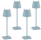 Cordless Table Lamp 5000mAh LED Rechargeable Lamp Blue, 4-Pack by Aoceley