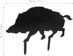 Black Metal Silhouette Garden Stake for Yard Warning Decor - Image 2