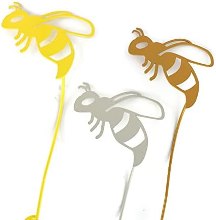 Bugs, Bees and Butterfly Garden Yard Stake Sign 20 to 33 Inches Tall (Bee Stake 22" Tall, Dark Yellow) - Image 3