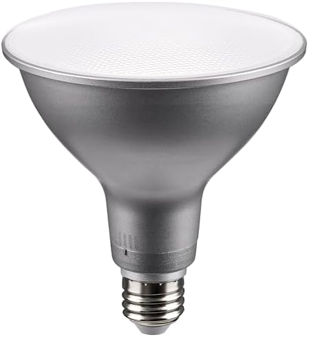 Satco S11591; 15.5 Watt PAR38 LED; Medium Base; Silver Finish; CCT Selectable; 120 Volt; 40 Degree Beam Angle; 15.5PAR38/LED/5CCT/FL/120V for Office, Store, Residencial, Commercial 6 LED Bulbs by Satco