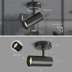 Aisilan 2 Pack LED Modern Directional Dimmable Spot Light Indoor, Adjustable Angle Wired Ceiling Spotlight Lamp for Living Room, Painting, Artwork Accent Lighting - Warm Light 3000K, 9W, CRI 97 - Image 2