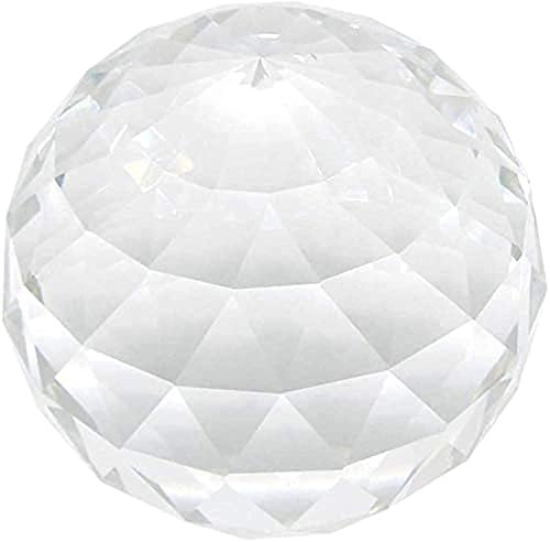 Clear Glass Crystal Ball Prism Suncatcher Rainbow Maker, Sphere Faceted Gazing Ball for Window, Feng Shui, Home Office Garden Decoration (120mm/4.72inch) by Besimple