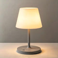 Cordless Table Lamp, 4000mAh Battery Operated Lamp with Touch Control Stepless Dimming Desk Lamp, Rechargeable Outdoor LED Bedside Night Light for Bedroom, Living Room, Patio, Party, Grey-Round by KEROVI