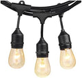 SUNTHIN Outdoor String Lights, 48FT Commercial Grade String Light with 15 11W Dimmable Edison Vintage Bulbs, Hanging for Outside, Patio, Garden, Backyard, Porch, Deck, Pergola, Party by SUNTHIN