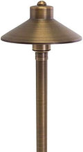 VOLT Flat Hat 12V Solid Brass Path Light (7" Shade, 24" Tall), Bronze by VOLT