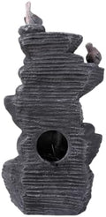 Cascading Rock Water Fountain with LED Lights – Resin Stone Imitation by Unknown