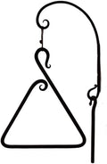 Hand Forged Iron Dinner Bell, Decorative Dinner Gong, Wall Mounted Dinner Chime Outdoor/Indoor Decorative Accent Hanging Bells (Triangle Design) by NauticalMart