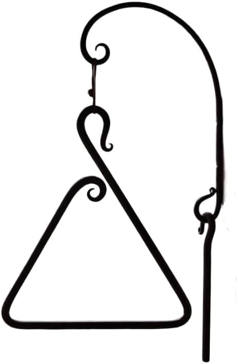 Hand Forged Iron Dinner Bell, Decorative Dinner Gong, Wall Mounted Dinner Chime Outdoor/Indoor Decorative Accent Hanging Bells (Triangle Design) by NauticalMart
