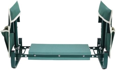 Garden Kneeler Seat, Height Adjustable Foldable Gardening Stool, Dual Function Bench for Kneeling & Sitting, Ideal for Gardening, Camping & Picnics (Green) - Image 7