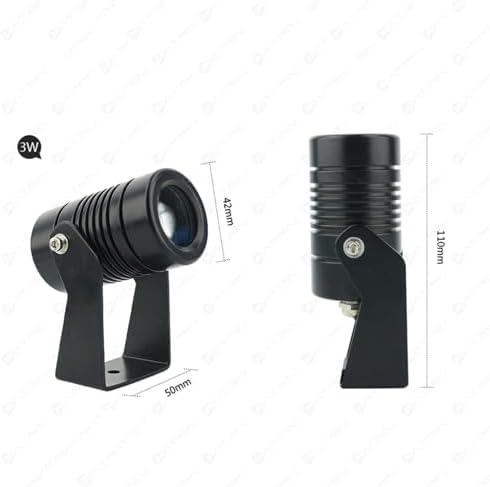 3Pcs Beam Spotlight - Spotlight Led Beam Light - Led Spot Lights, Outdoor Building Exterior Wall Projector Lights, Narrow Beam Spot Light Remote Illumination Spotlight For Building Lighting(Warm White - Image 2
